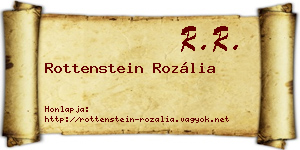 Rottenstein Rozália névjegykártya
